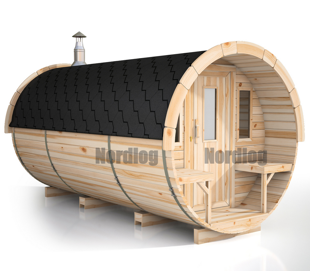 Sauna beczka 16_antracyt